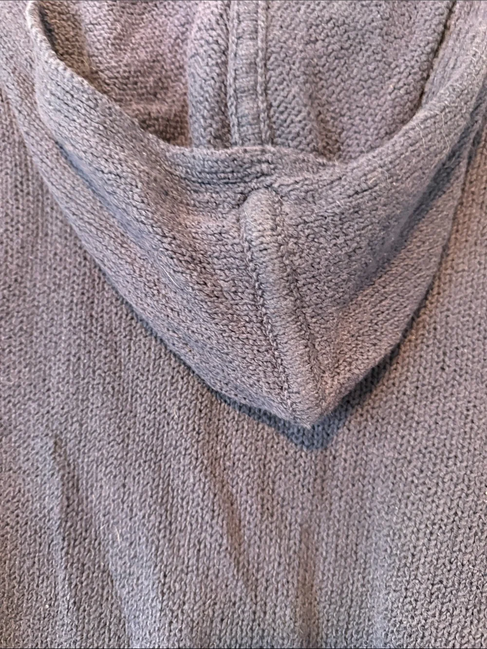 J. Crew Deep Navy V-Neck Hooded Women's Sweater lightweight cotton